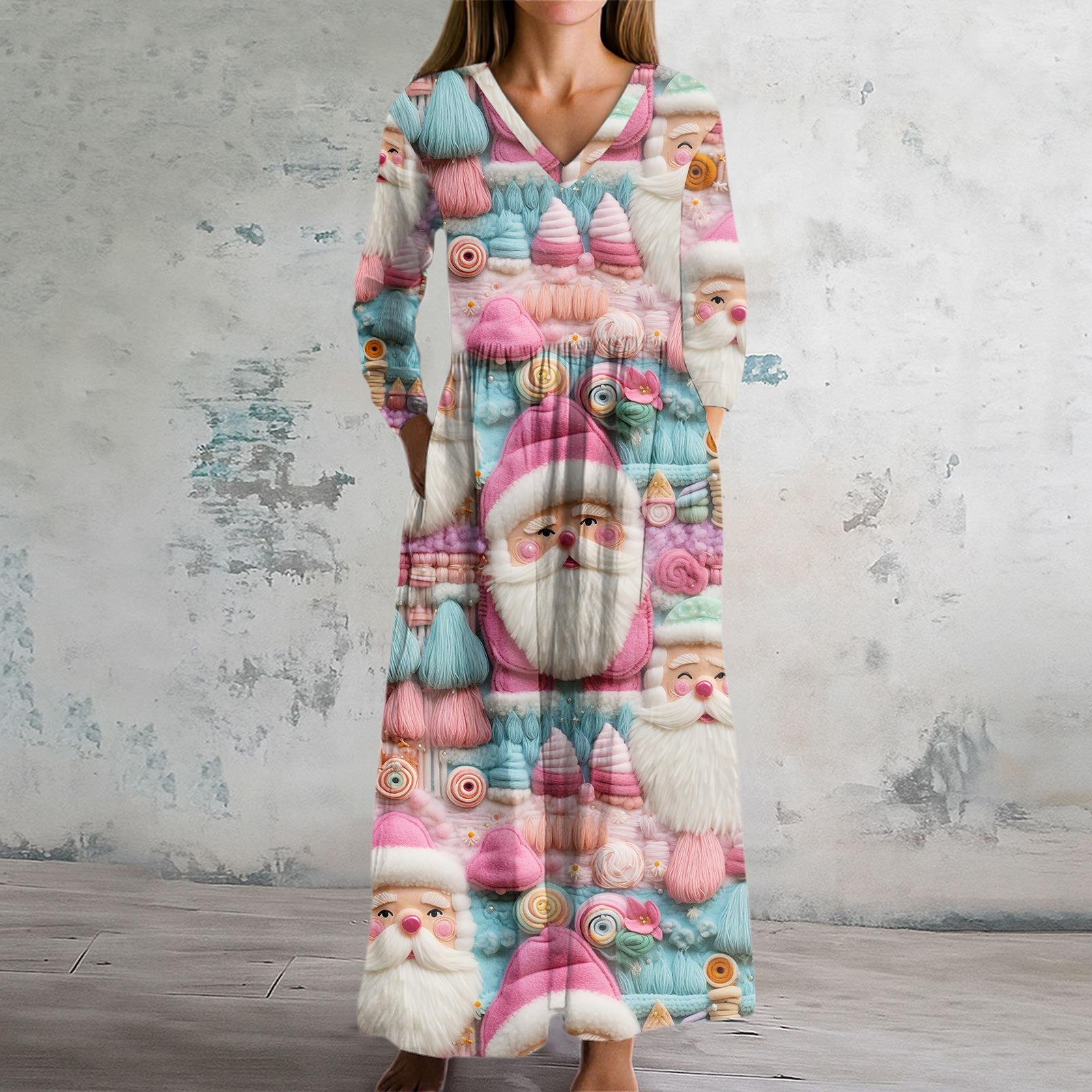 

Женское модное платье Весеннее платье с V-образным вырезом и длинными рукавами XXL белый