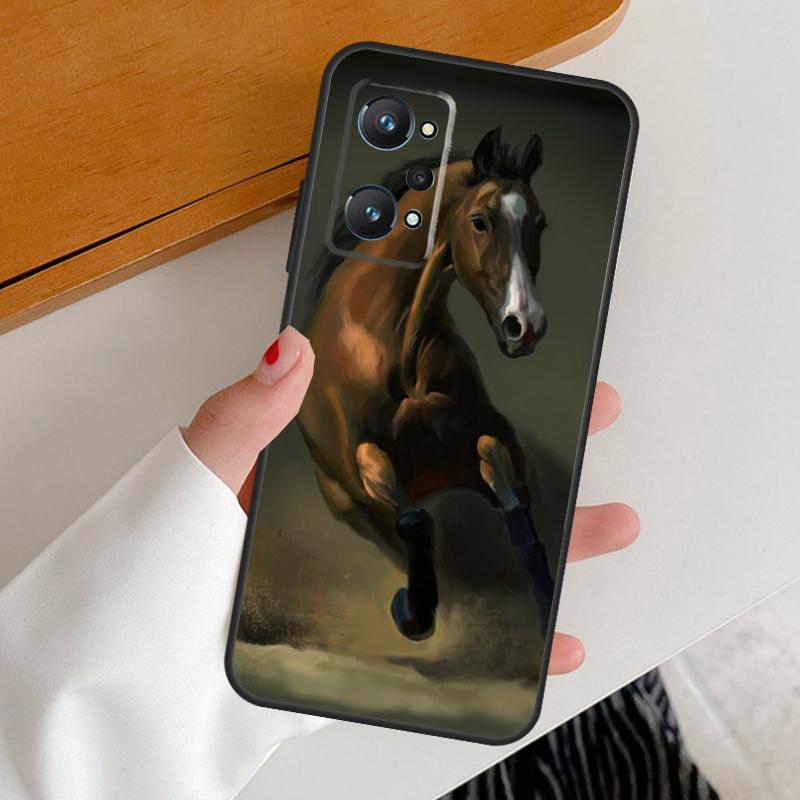 Running Horses Animal For Realme 15 Pro GT7 GT6 10 11 12 13 14 Pro Plus C67 C63 C61 C55 C51 C53 C35 C75 C65 Case