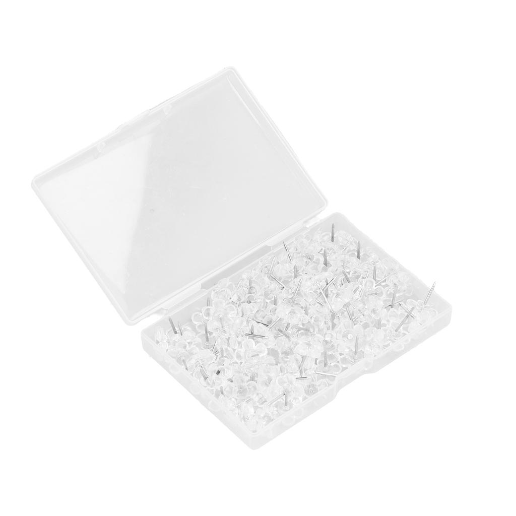 100 szt. Szpilki do korsarzu Przezroczyste Białe Plastikowe Szpilki do Pozycjonowania Główki Kwiatowe Szpilki do Korsarzu Rękodzieło