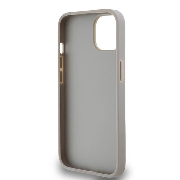 Dkny Dkhcp14Sprthsle Iphone 14 / 15 / 136.1 Beige Hardcase Leather Mono Stripe & Metal Logo
