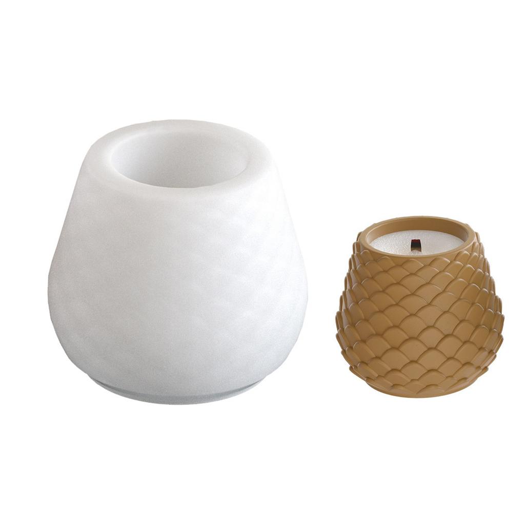 Unique Candle Holder Molds Silicone Texture Crafting Molds Unique Shape Flowerpot Moulds for Crafting Candlesticks