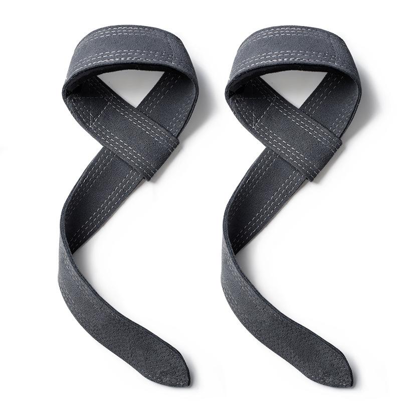 Leather Weight Lifting Wrist Straps Fitness Bodybuilding Training Gym Lifting Straps with Non Slip Cowhide Grip