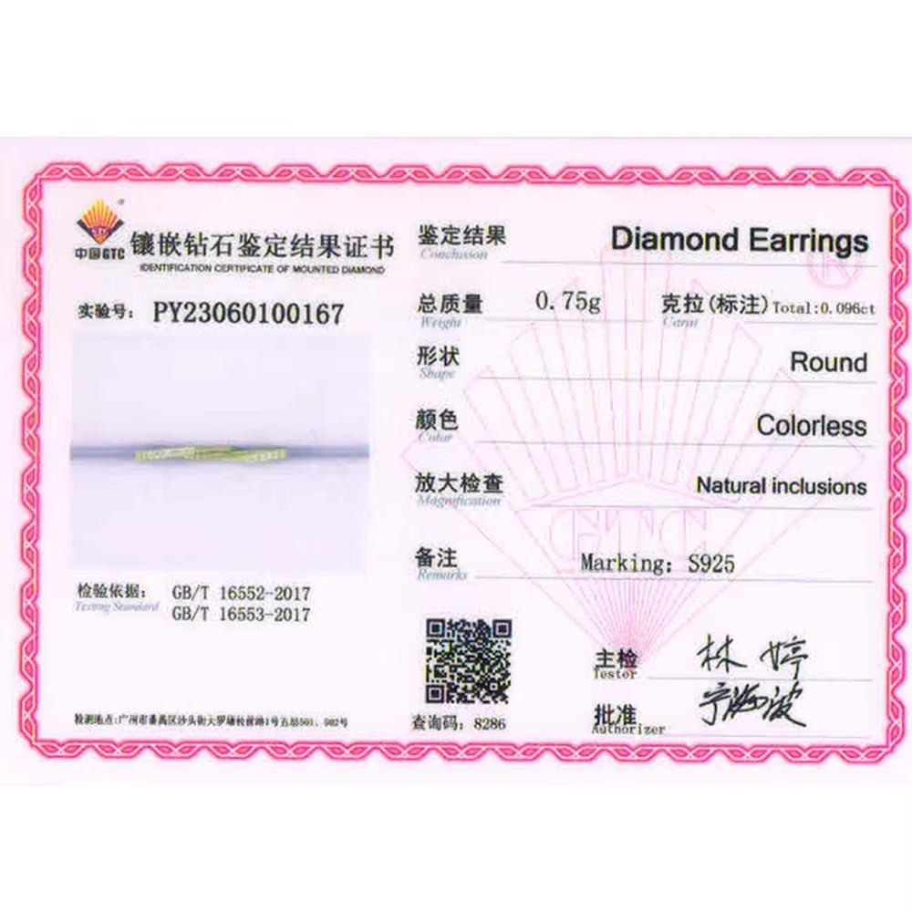 Bolaijewelry Σκουλαρίκια με διαμάντια με γάντζο 925 ασήμι 925 για γυναικεία μόδα Καλοκαίρι 2023 νέο