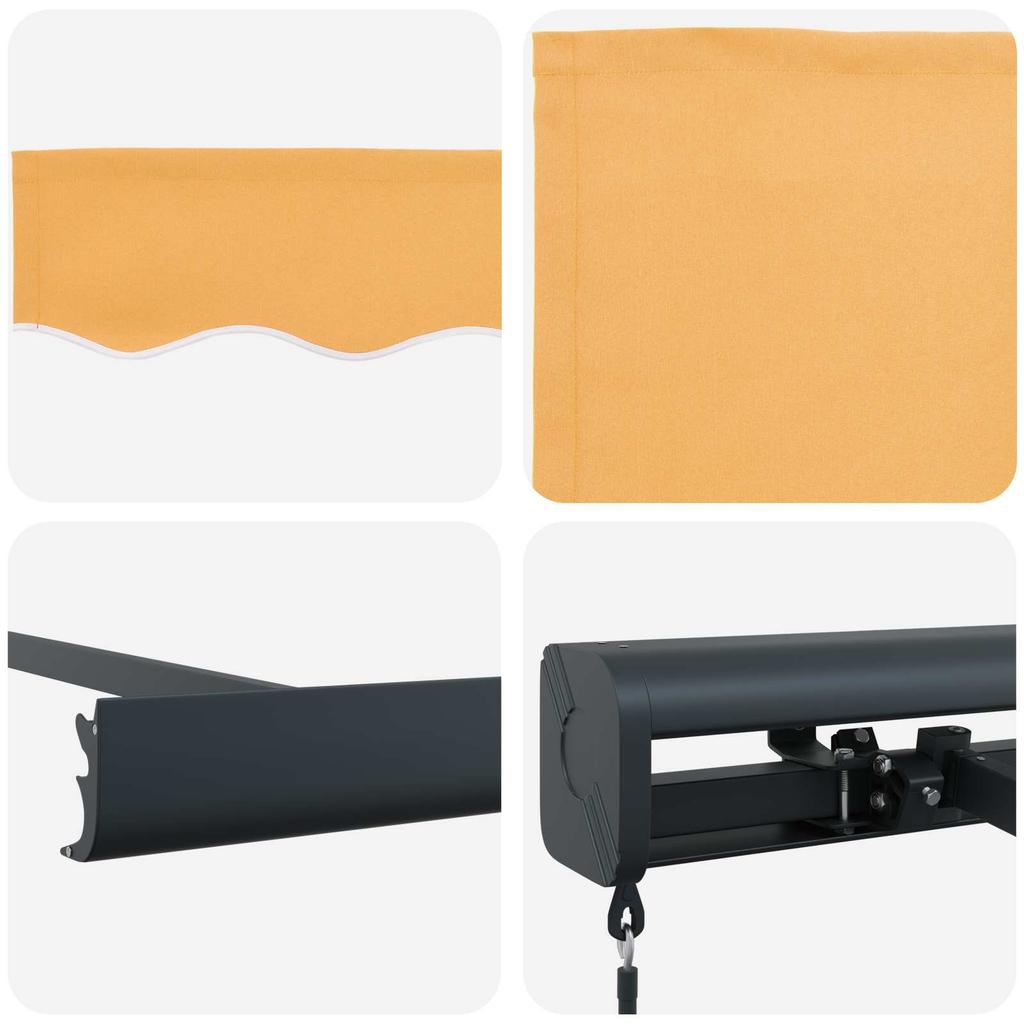 Retractable Awning Sand 300 X 250 Cm Linen and Aluminum