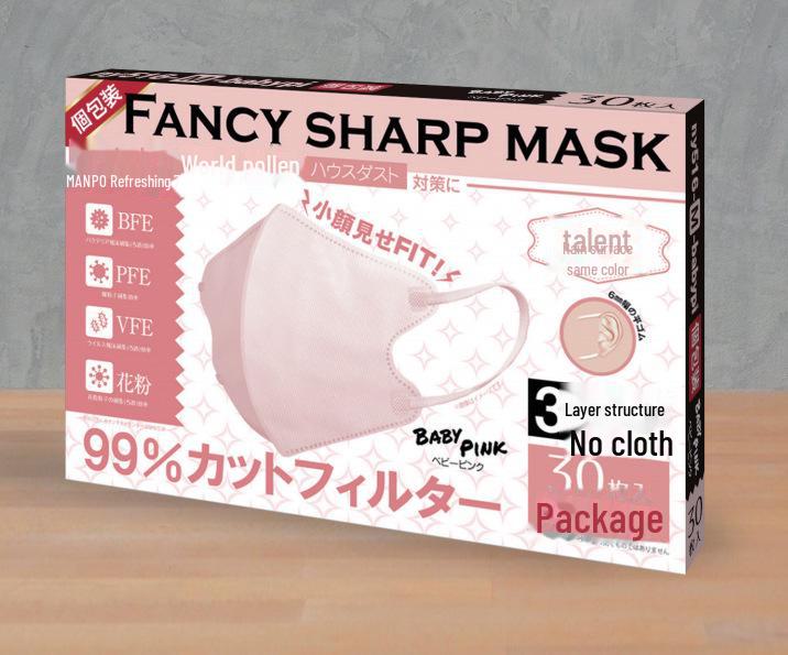 3D Stereo Sun Protection Mask: Thin, Colorful, Breathable, Ear-Proof, Full Japanese Packaging