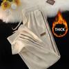 Men's Spring Autumn Side Striped Loose Straight Sports Pants High Street Ruff Handsome Corduroy Casual Pant