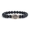 Noter Retro Men Bracelet 8mm Stone Beaded Braslet 5 Colors Available Meditation Healing Viking Hand Accessories Pulseria Hombre