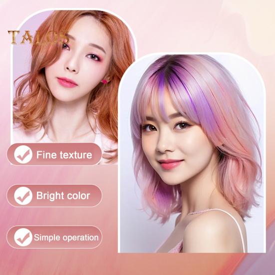 1/8Pcs 8 Colors Temporary Hair Chalk Washable Disposable Hair Dye Pressed Powder Single Color Men Women Hair Coloring Powder Box Halloween Cosplay
