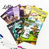Children Festival Drawing Exercises 8PCS Halloween Cartoon Coloring Book Cute Ghost And Pumpkin Illustrations Thick Art Supplies for Party