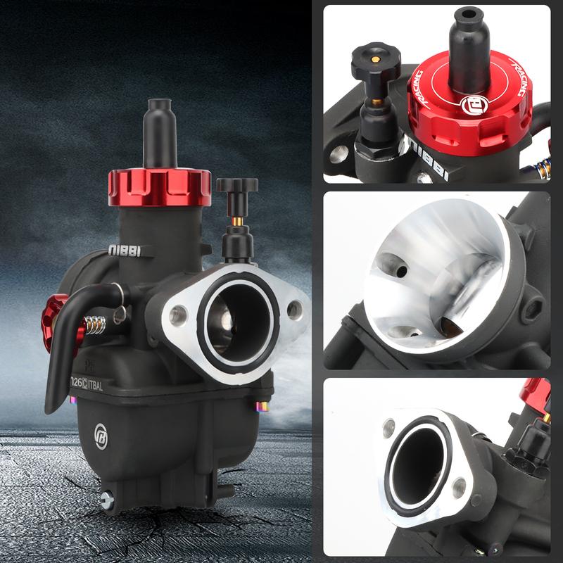 NIBBI 2T 4T Vergaser PE17 19 22 24 26 28mm Flansch Motorradmotor mit Vergaserdüsen für YAMAHA KAWASAKI SUZUKI Crossbike