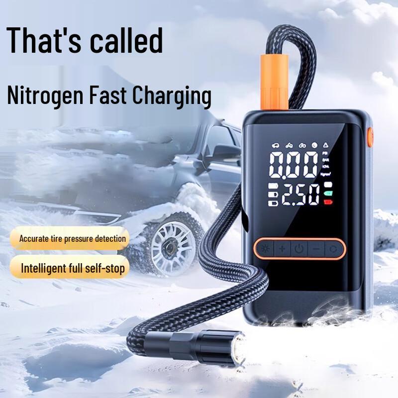 Portable Air Compressor USB Rechargeable Wireless Tire Inflator High Pressure Air Pump Motorcycle Inflation Accessories