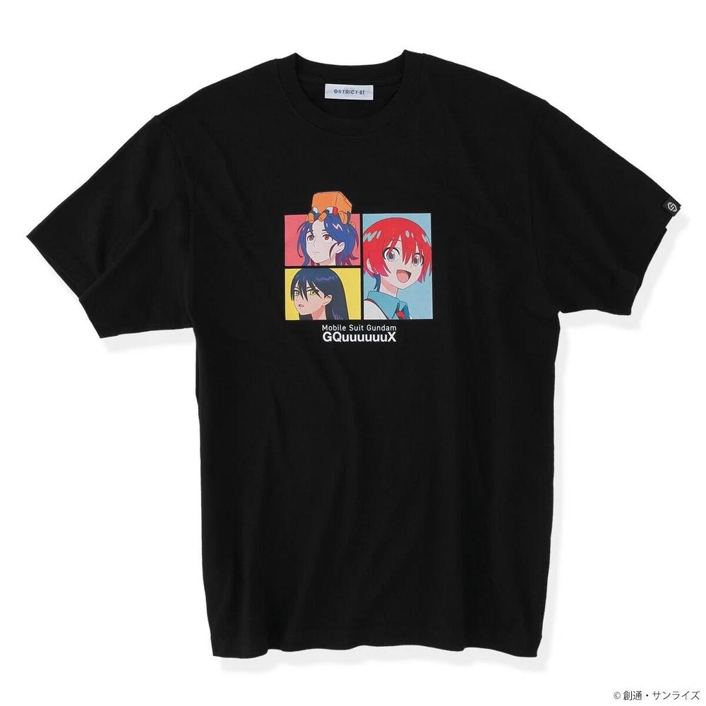 StrictG Mobile Suit Gundam Gquuuuuux Character TShirts Black Japan New M