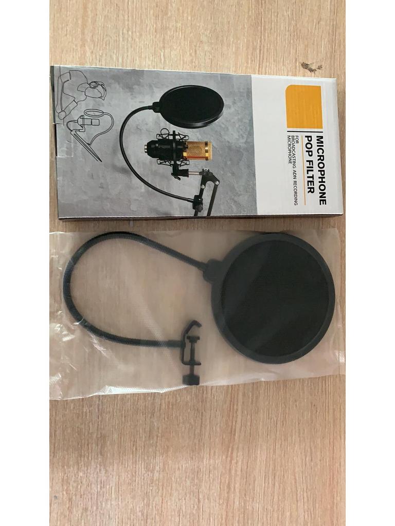 Large Diameter Double Layer Microphone Pop Filter Windproof Shield