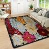 Home Decor Entrance Door Mat Flower Rose Peony Pastoral 3D Printed Carpet Living Room Rugs Furry Mat Carpet Bedroom Decoration