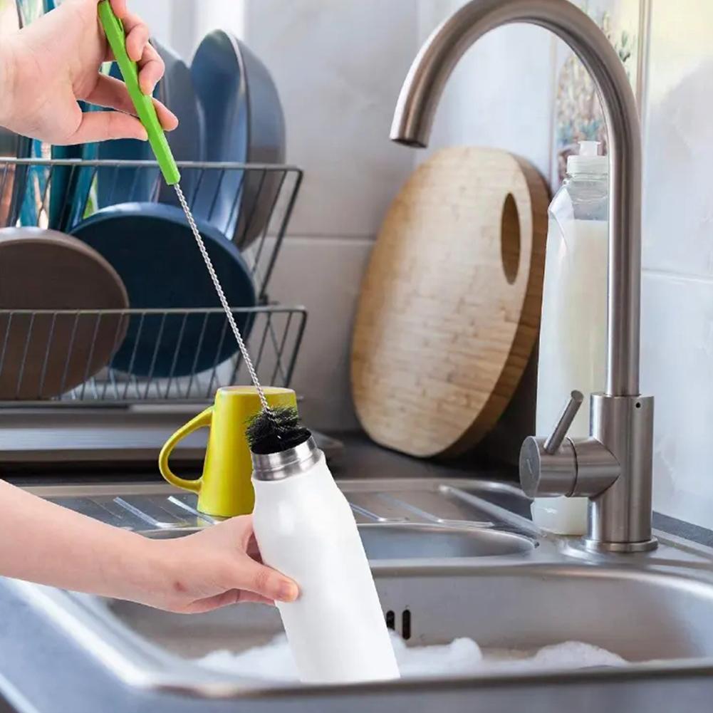1/2/3/4/5/10PCS Long Handle Water Bottle Brush Flexible Bendable Cleaner For Washing Narrow Neck Bottles Wine Decanter