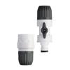 Takagi Garden Hose Connector with Valve G038CG, One-Touch Hose To Hose Joint with Shut-Off Cock, Quick Release Fitting for Watering and Gardening