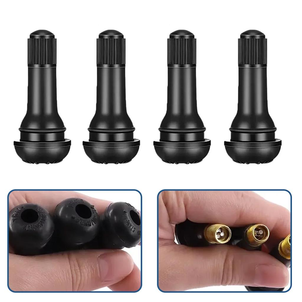 4/8/10/24/50/100PCS TR413 TR414 Tire Valve Stem Rubber Car Motorcycle Wheel Valve Core Replacement Auto Tire Repair Accessories Stem Caps1