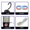 LED Flashlights Rechargeable Work Light with Magnetic Base and Hanging Hook 3 Modes Floodlight for Car Repair Grill Outdoor Use