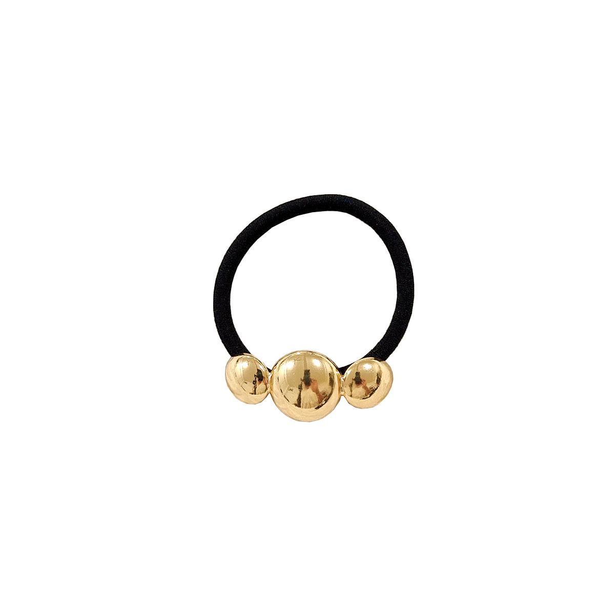 Geometric Metal Elastic Hair Tie: High-Quality, Retro European-American Cold Style, Versatile with Concave-Convex Design