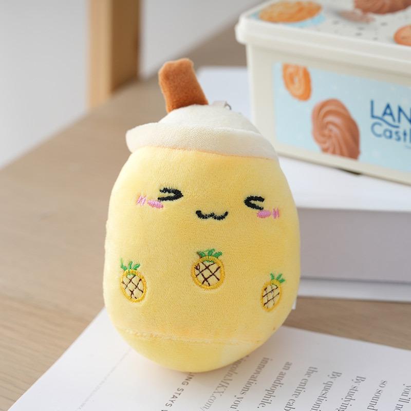 

1pc Pearl Milk Tea Keychain, Cute Bubble Tea Plush Charm, Soft Stuffed Pendant for Bag Decor, Kawaii Accessory