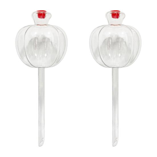 

Самополивающиеся колбы Верхняя заливка Тыква Поливочные шары с пробкой Вставка для посадки Автоматические поливочные шипы для комнатных и уличных растений 2pcs pumpkin