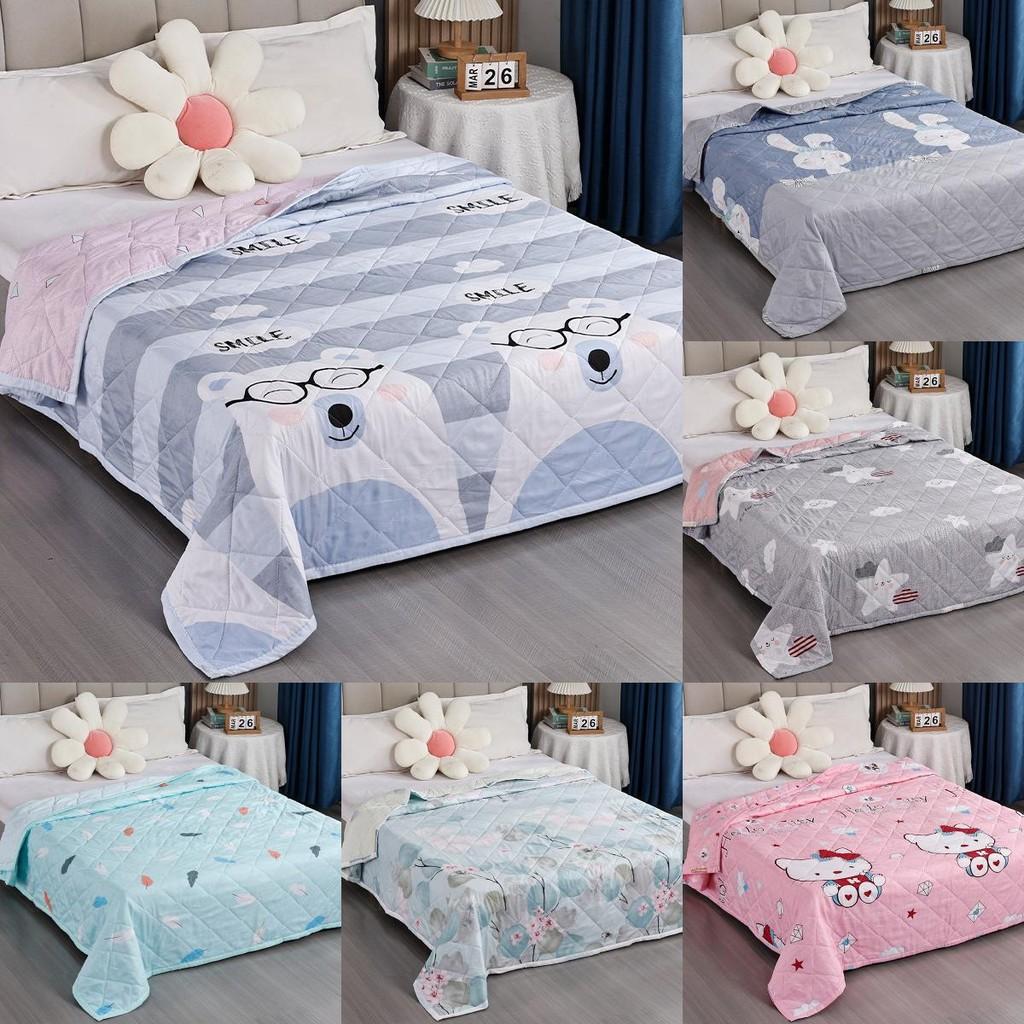 Flower Rabbit Green Leaf Print Pattern Duvet With Polyester Fill Bedroom For