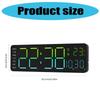 Modern Ambient Light Wall Clock Adjustable LED Screen Shows Time Temperature Date 12/24Hour Mode Easy Setups Home Decors