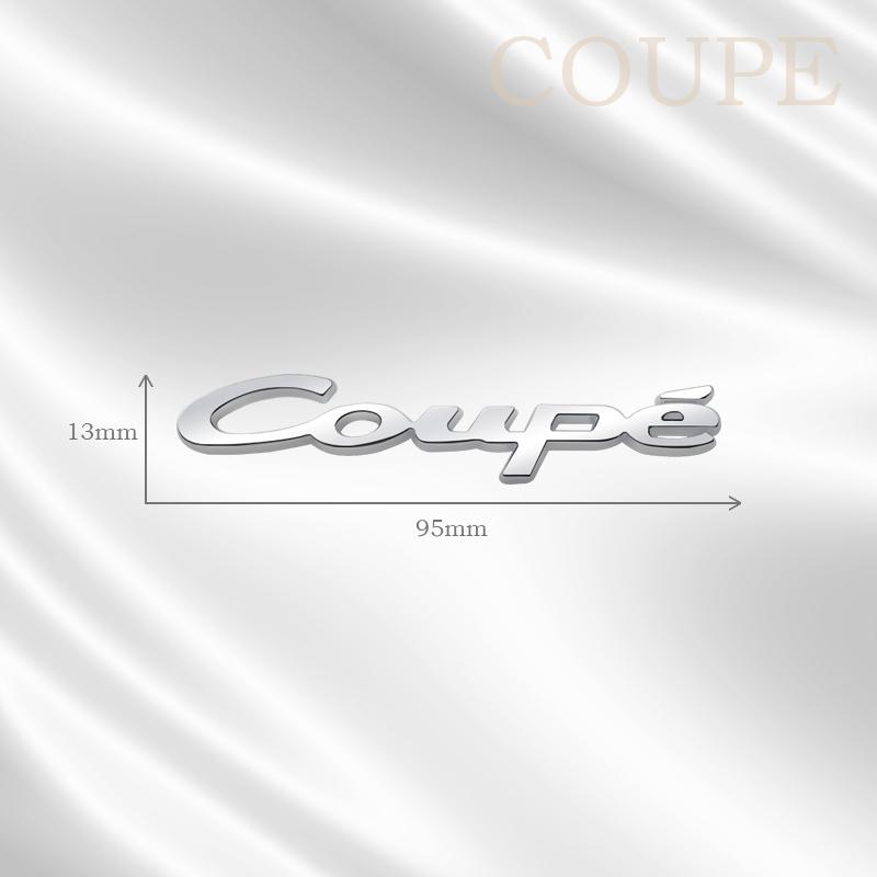 3D Badge Coupe Design Car Sticker Rear Trunk Body Letters Emblem For Ford Toyota Honda Hyundai Acura Mitsubishi Opel Accessory