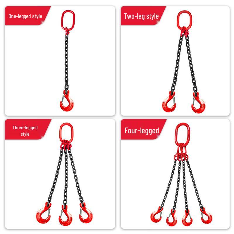 2-Ton 2-Leg 1-Meter Lifting Chain Sling with Horn Hook