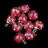 10 stykker 16 mm Tiny Star Glass Ball Charms Pendant DIY Craft rosa