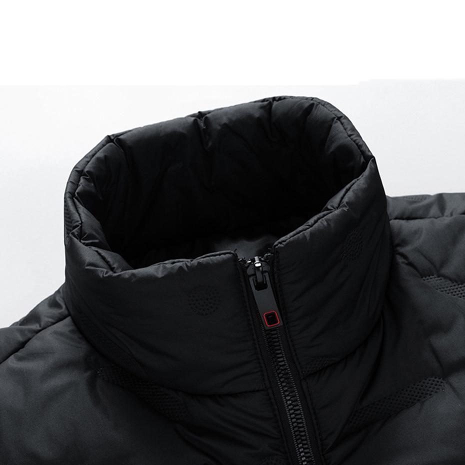 Winter Jackets Men Padded Coat Thicken Warm Parkas Loose Casual Stand Collar Parkas Big Size Black Jackets 7XL
