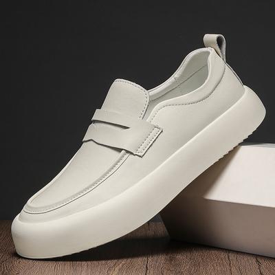 Fashion Genuine Leather Men Casual Shoes High Quality Mens Handmade Loafers All-match Mens Comfortable Sneakers New Mens Slip On Flats