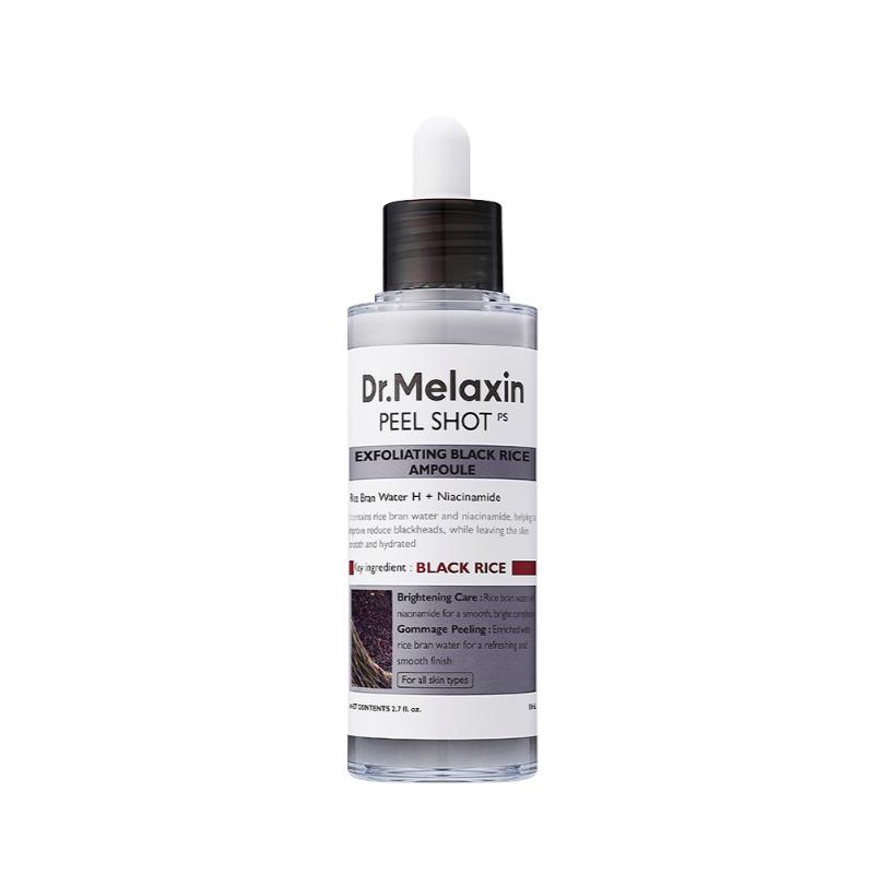 Dr.Melaxin Peel Shot Gommage Black Rice Ampoule | Purifying Exfoliator & Antioxidant Vitality Peel | 80ml / 2.70 fl.oz.
