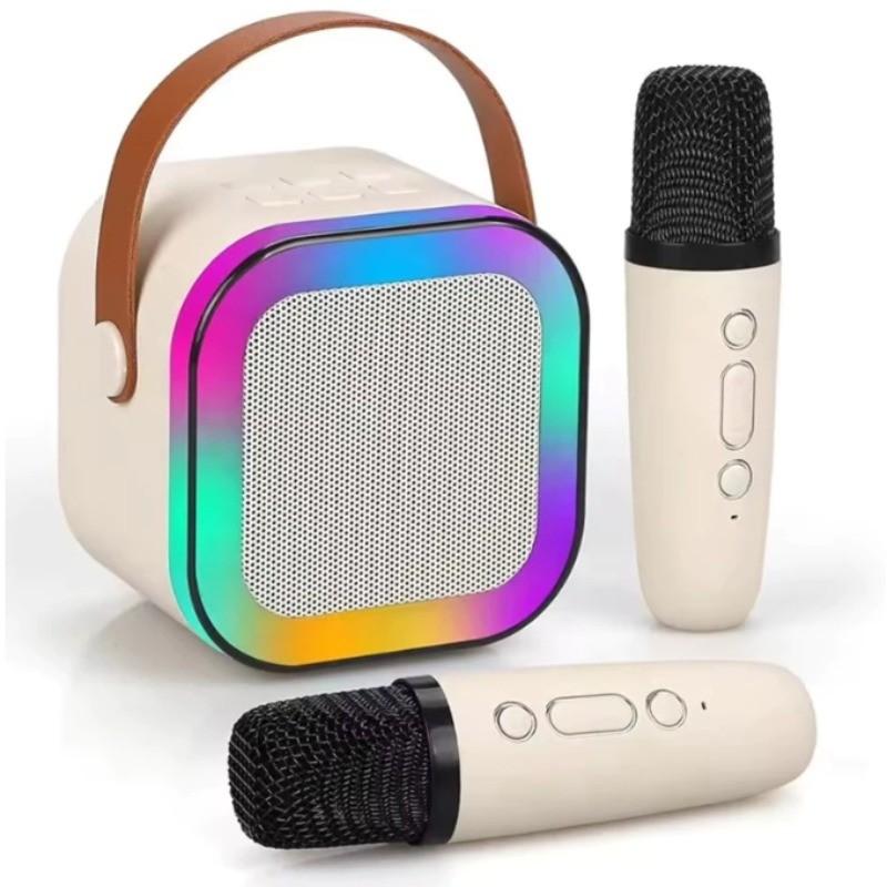 Wireless Mini Karaoke Speaker With Karaoke Bluetooth Microphone Home RGB Light Portable KTV Karaoke Machine