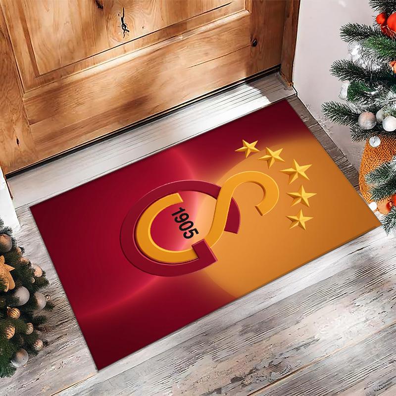 Galatasaray FC Fußballmuster Weicher Teppich rutschfest für Innenbereiche Sport Dekor Matte für Schlafzimmer