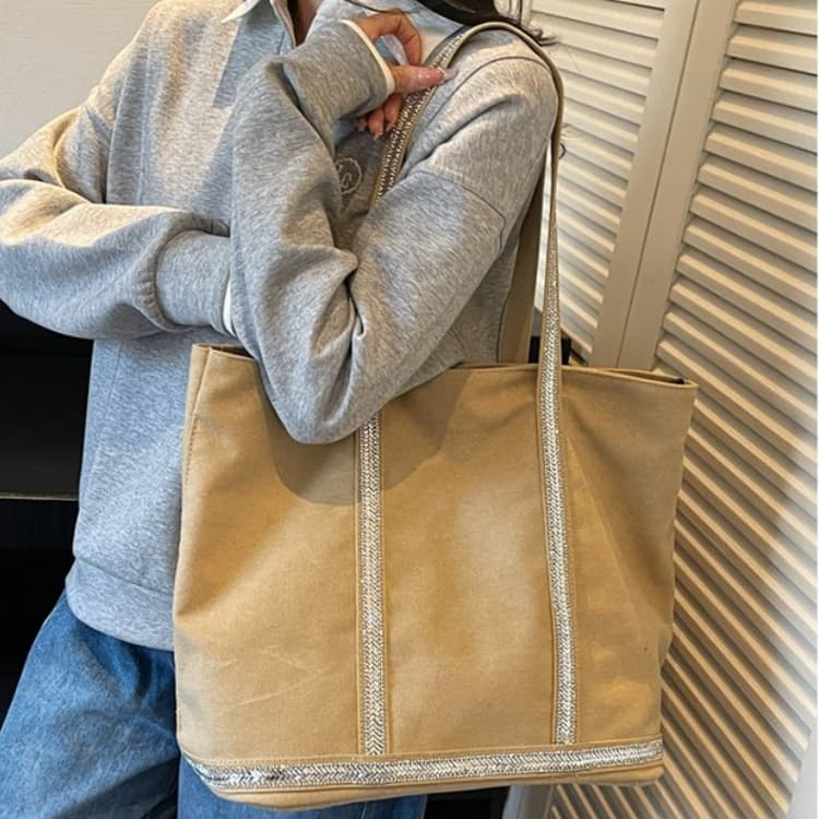 Bolsa de ombro feminina de grande capacidade