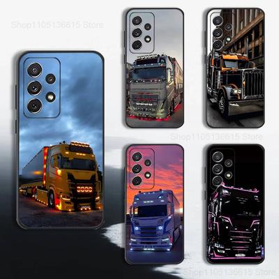 Cool Heavy Truck Art Phone Case For Samsung S9,S10,S20,S10,S21,S25,S24,S23,Ultra,FE,Plus,Lite,Soft Silicone Black Cover
