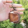 TOURBON Earphone AirPods Genuine with Charging Vintage Case, Compatible, Leather, Brown, Keyring, Port, Compact, Shockproof, Style, Men's & Women's