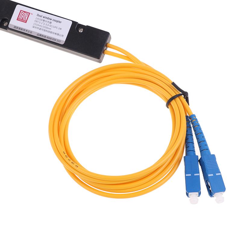 PLC Splitter SC APC 1X2 PLC Singlemode Fiber Optical Splitter SC/UPC PCL Splitter Internal Computer Cable Sleeve
