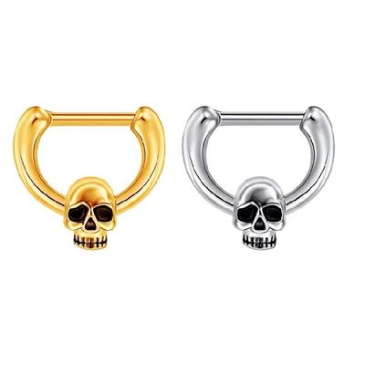 Stylish Skull Nose Studs Elegant Stainless Steel Skull Nose Pin Nose Stud Perfect For Individualized Decoration