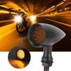 2PCS Universal Aluminum Motorcycle plating Retro LED Bullet Turn Signal Indicator Light