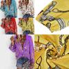 Stylish Ladies Casual Chain Print Long Sleeve Blouse For Office Wear