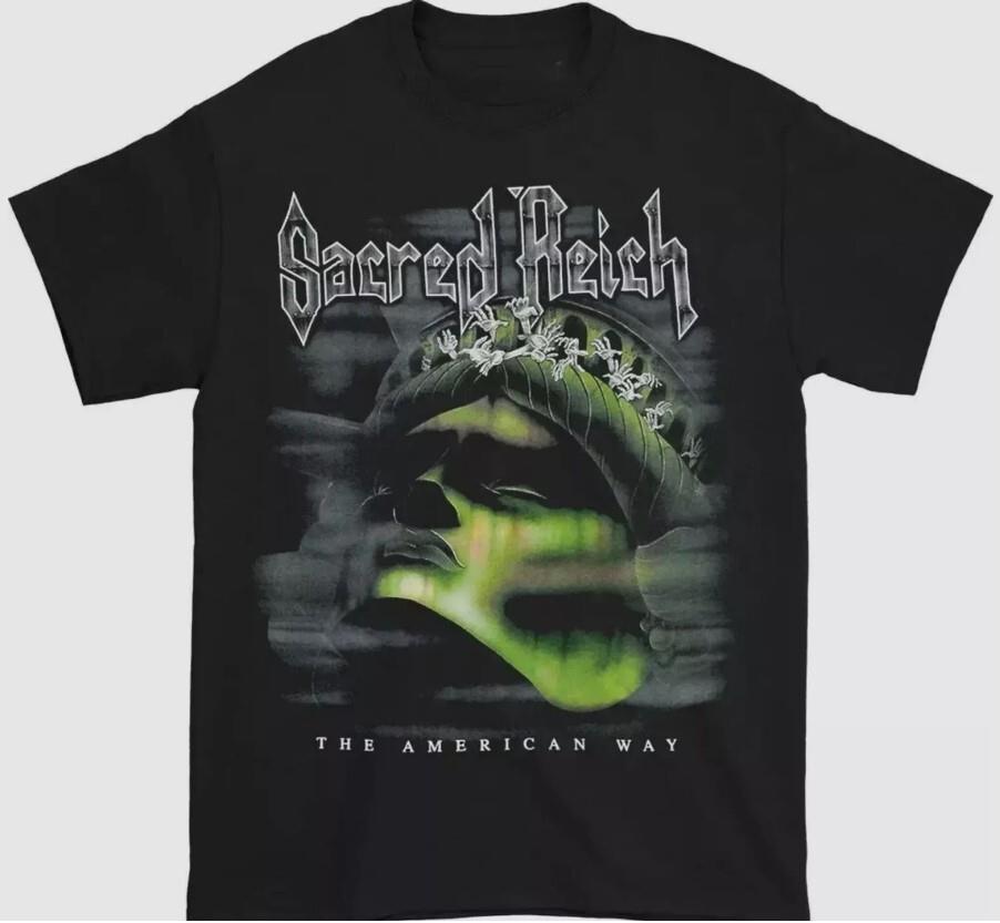 SALE Sacred Reich The American Way T-Shirt Short Sleeve Cotton Unisex T-Shirt XXXL