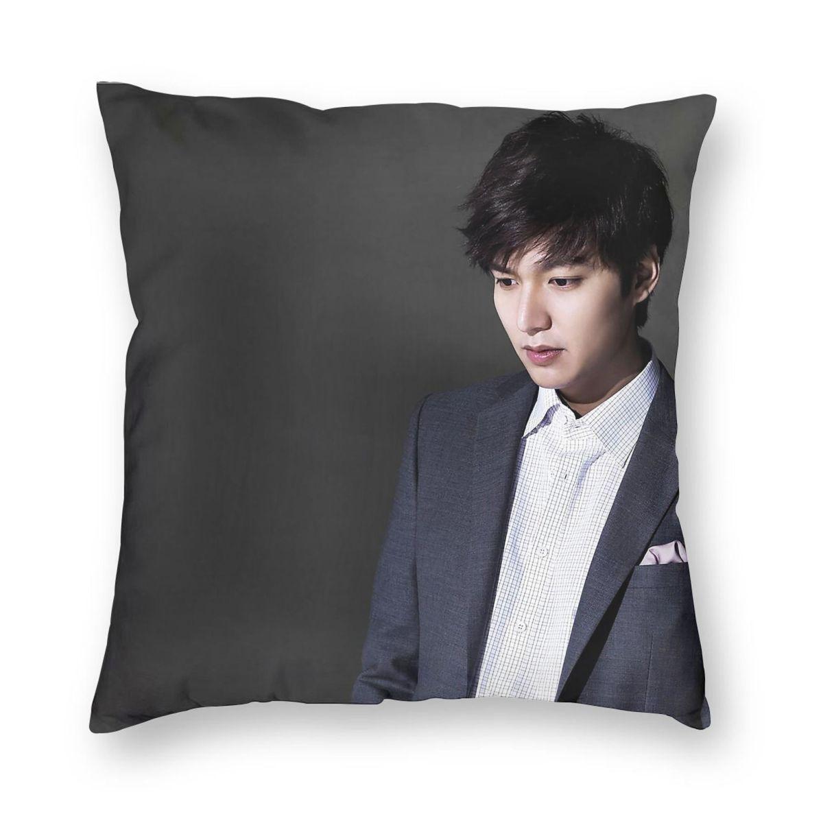 Lee Min-Ho Korea Actor Pillowcase Polyester Linen Velvet Creative Zip Decor Throw Pillow Case Bed Cushion Cover Peach skin 18*18(CM)-1Pcs