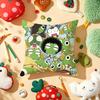 Funny Cartoon Keroro Gunsou Frog Cushion Cover Plush Fabric Soft Double-Sided Printed Sofa Warm Winter Home Gift Pillow Cover