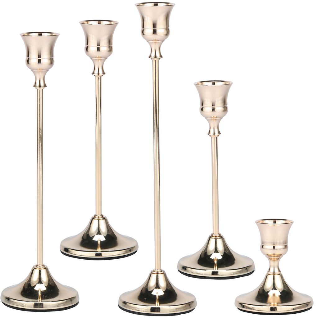 2-5Pcs Candlestick Holders Metal Taper Candle Holders Decorative Candle Stick Stand Tall Candle Sticks Holder Wedding Decoration