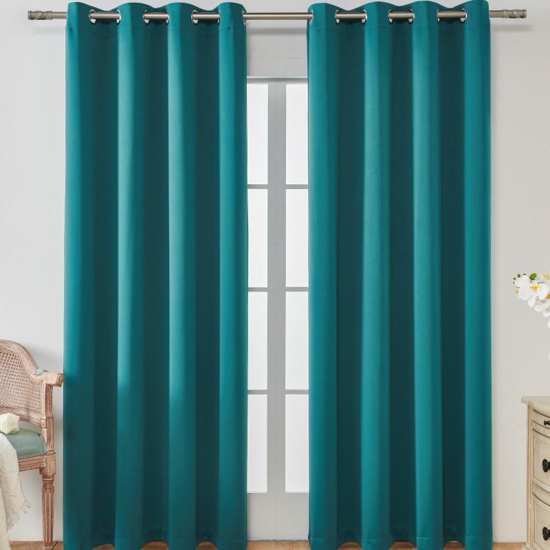Shaoxing Curtain Fabric Curtain Solid Color High Precision Full Blackout Curtain Finished Black