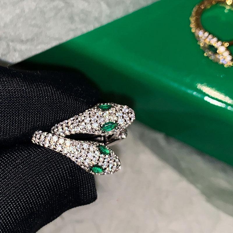 S925 Silver Snake-Shaped Hoop Earrings with Micro-Paved Zirconia - Retro Fashion for Women