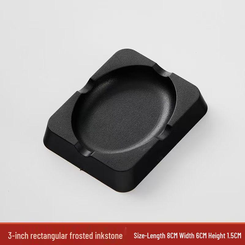 Lightweight Student Inkstone Inkwell with Lid - Practical Writing Tool