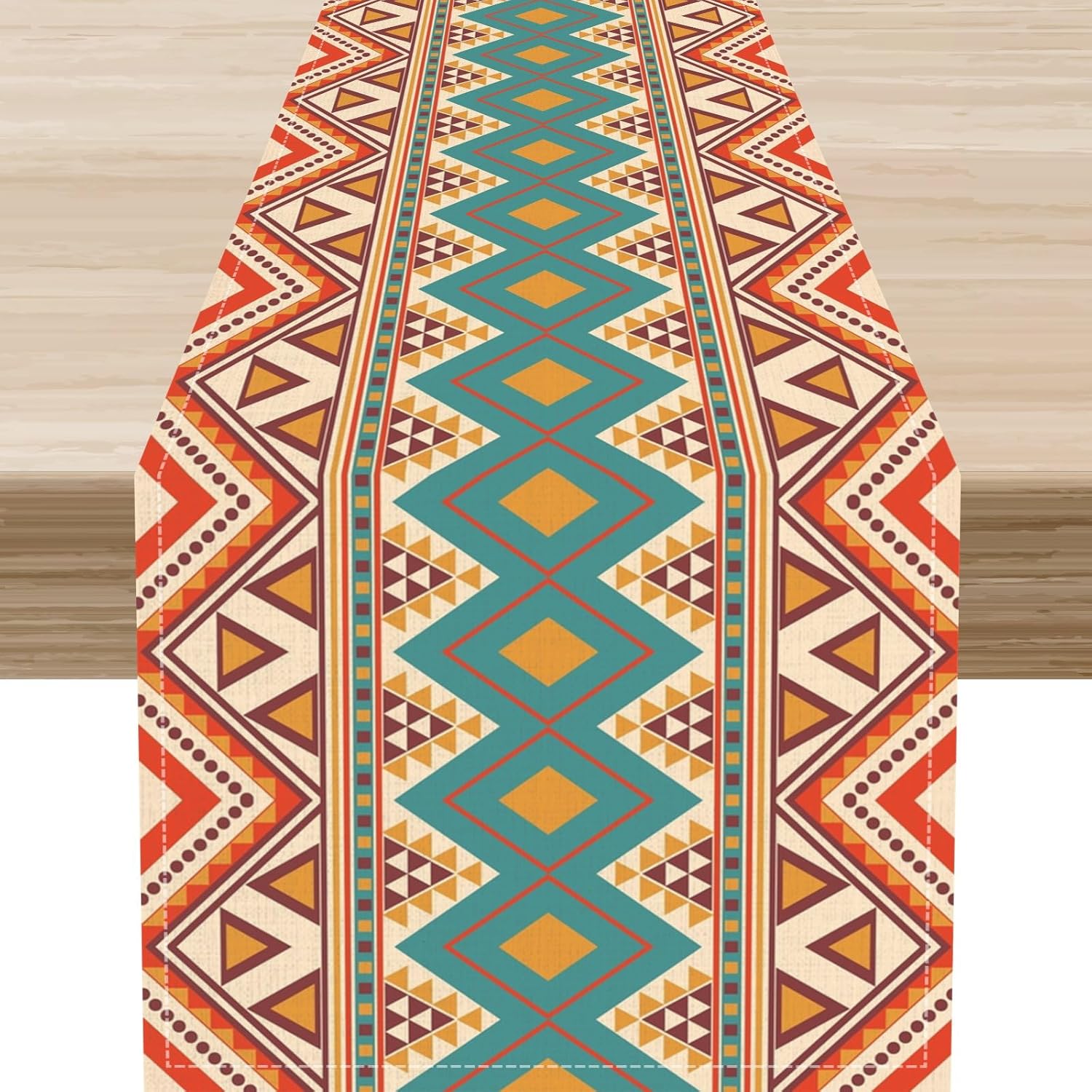 Originele Azteekse Stammen Linnen Tafel Runner Commode Sjaal Tafel Decor Boerderij Keuken Eettafel Runner Feestdecoraties 150x33cm
